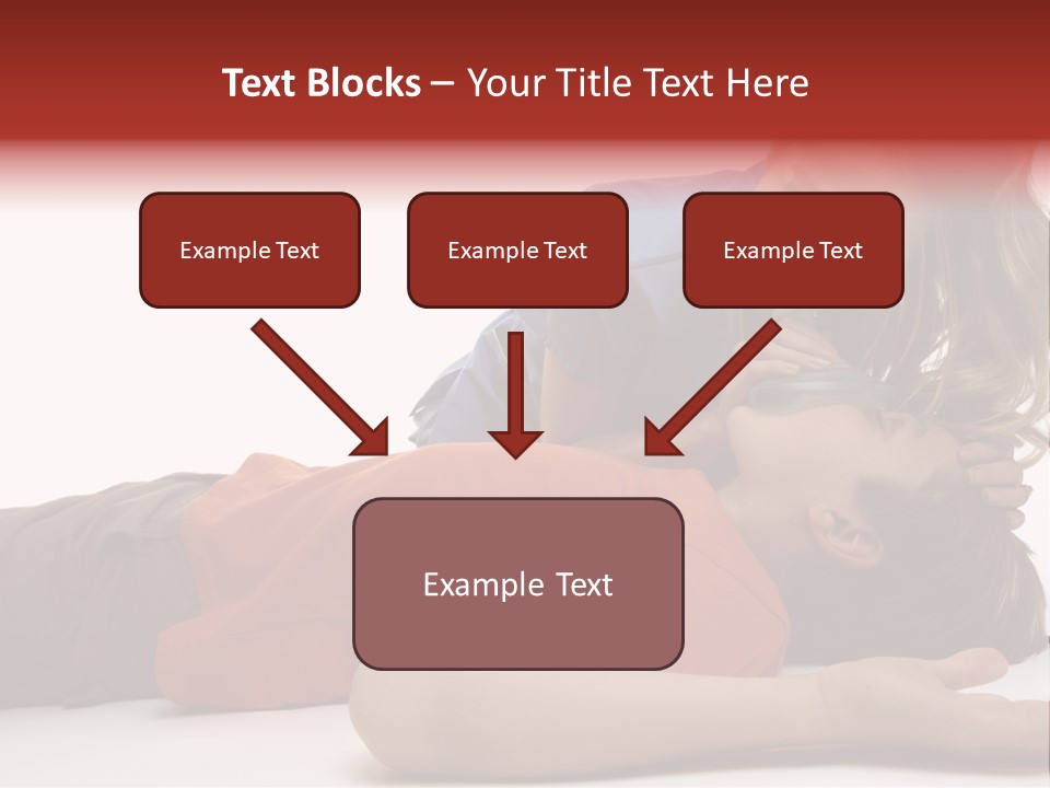 Female Nurse Using A Resuscitation Mask On A Young Unconscious Boy. Focus To Boy. PowerPoint Template