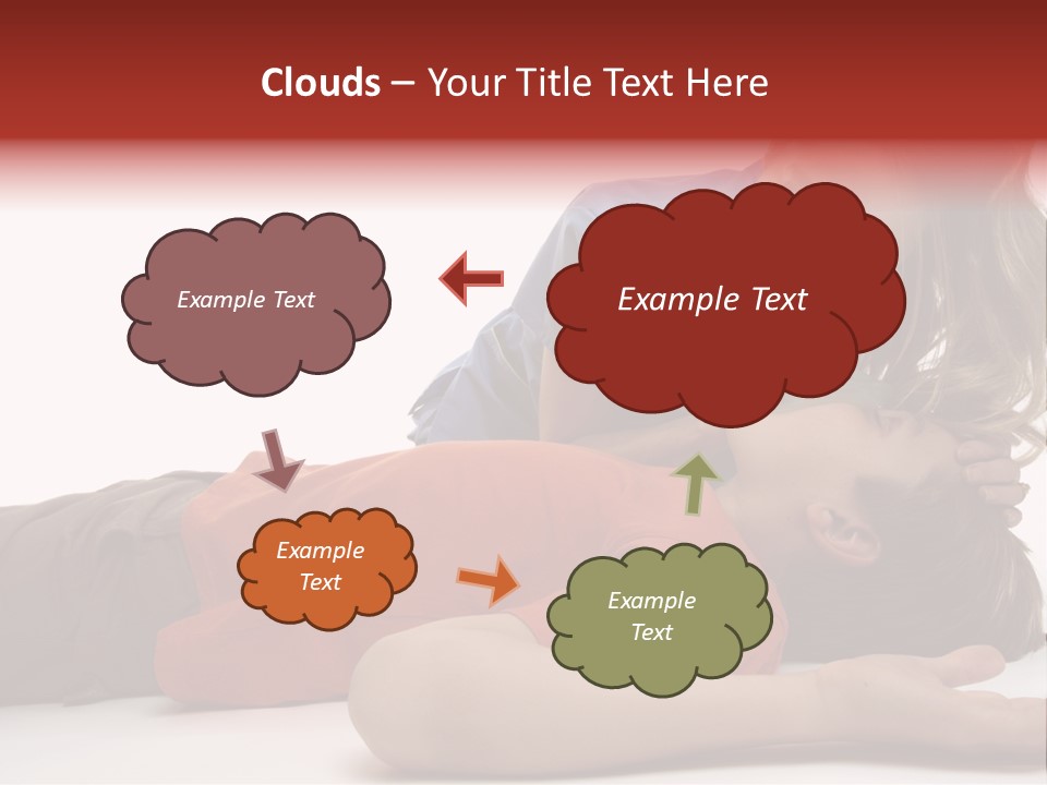 Female Nurse Using A Resuscitation Mask On A Young Unconscious Boy. Focus To Boy. PowerPoint Template