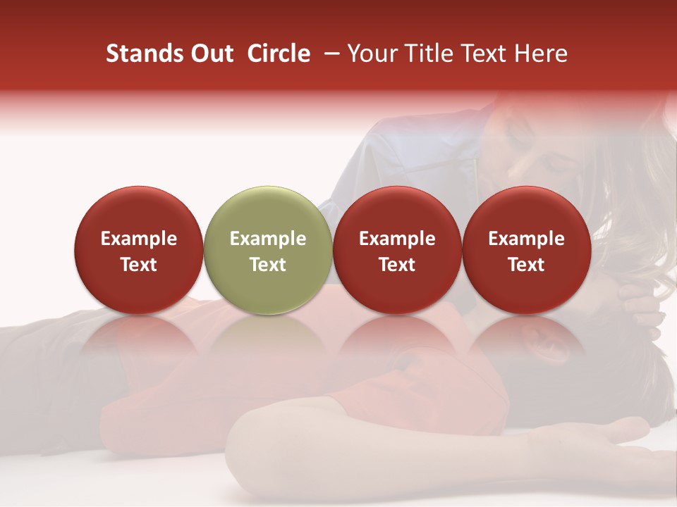 Female Nurse Using A Resuscitation Mask On A Young Unconscious Boy. Focus To Boy. PowerPoint Template