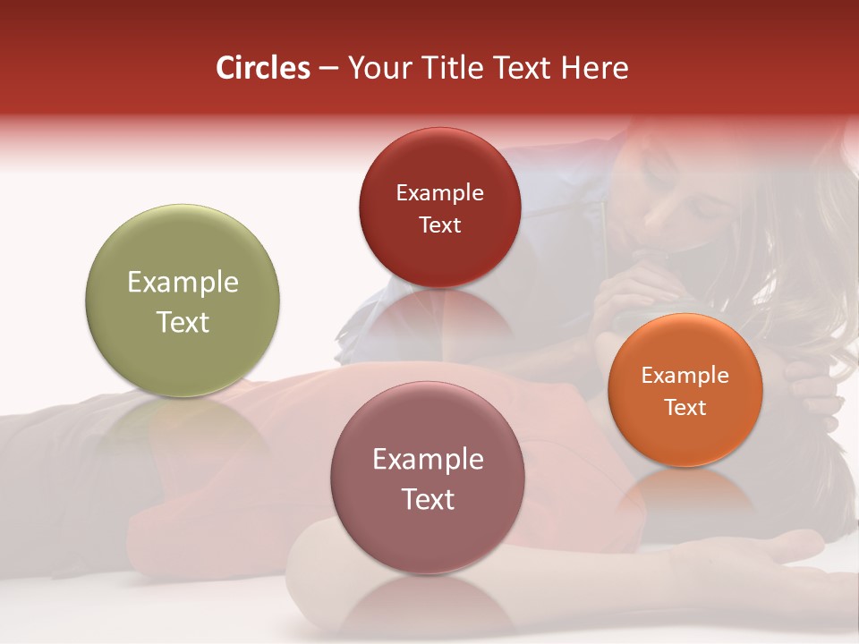 Female Nurse Using A Resuscitation Mask On A Young Unconscious Boy. Focus To Boy. PowerPoint Template