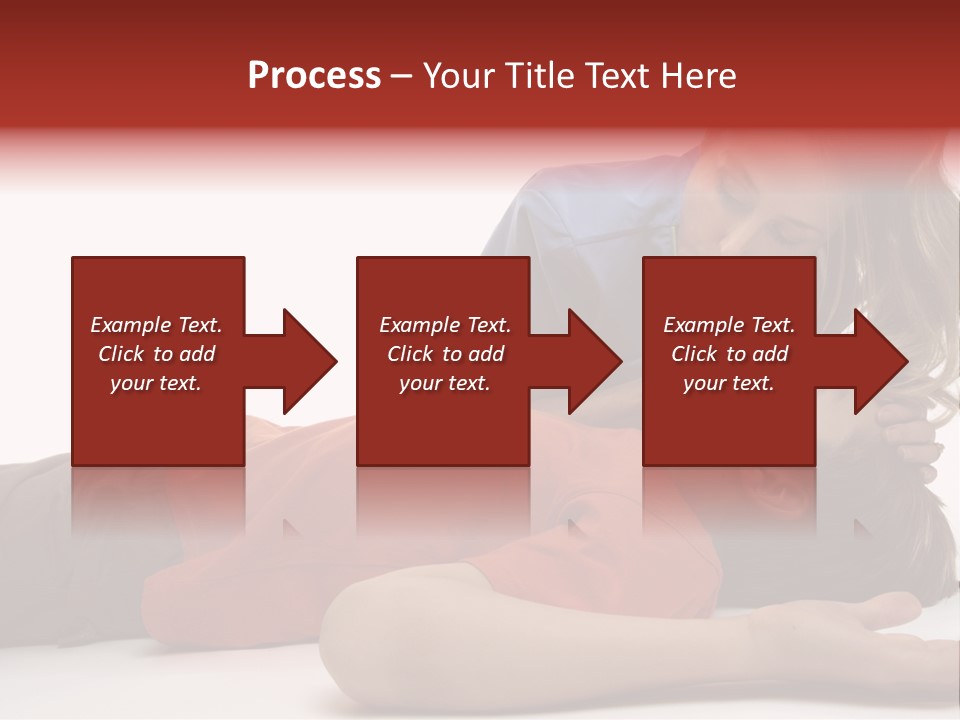 Female Nurse Using A Resuscitation Mask On A Young Unconscious Boy. Focus To Boy. PowerPoint Template