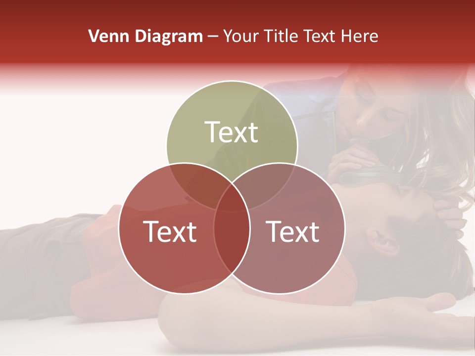 Female Nurse Using A Resuscitation Mask On A Young Unconscious Boy. Focus To Boy. PowerPoint Template