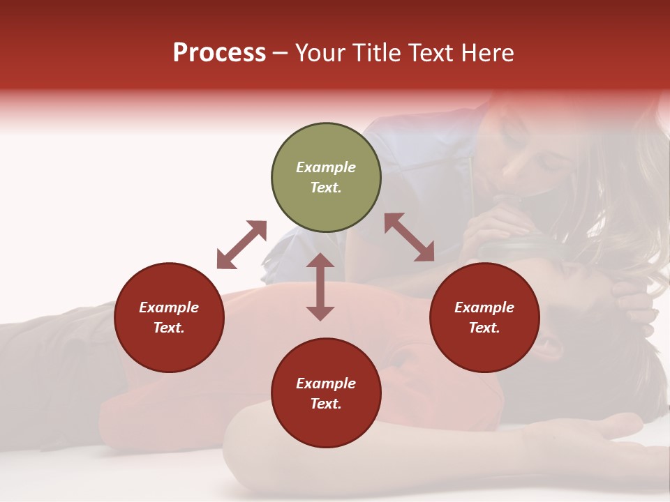 Female Nurse Using A Resuscitation Mask On A Young Unconscious Boy. Focus To Boy. PowerPoint Template