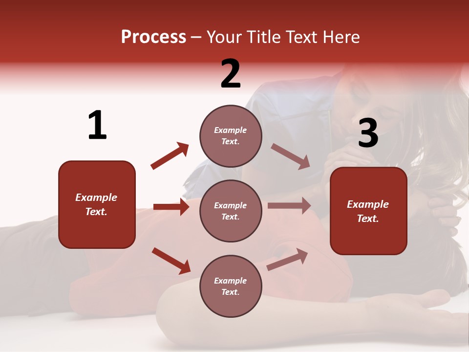 Female Nurse Using A Resuscitation Mask On A Young Unconscious Boy. Focus To Boy. PowerPoint Template