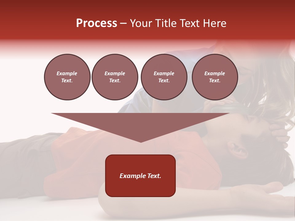 Female Nurse Using A Resuscitation Mask On A Young Unconscious Boy. Focus To Boy. PowerPoint Template