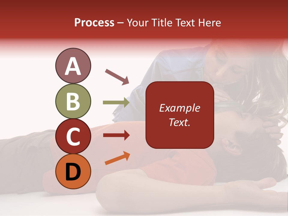 Female Nurse Using A Resuscitation Mask On A Young Unconscious Boy. Focus To Boy. PowerPoint Template