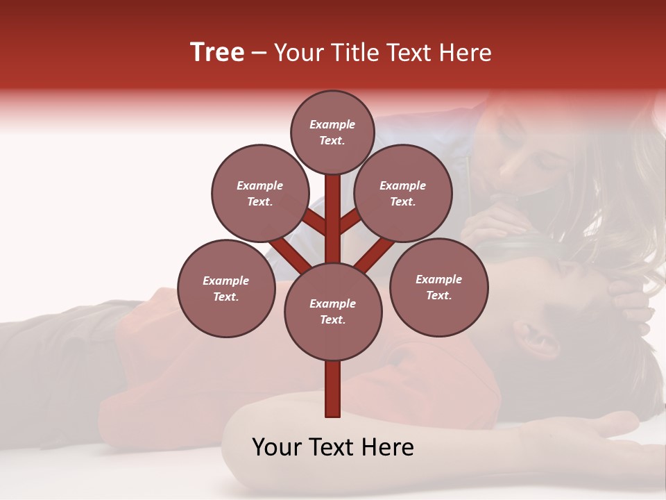 Female Nurse Using A Resuscitation Mask On A Young Unconscious Boy. Focus To Boy. PowerPoint Template