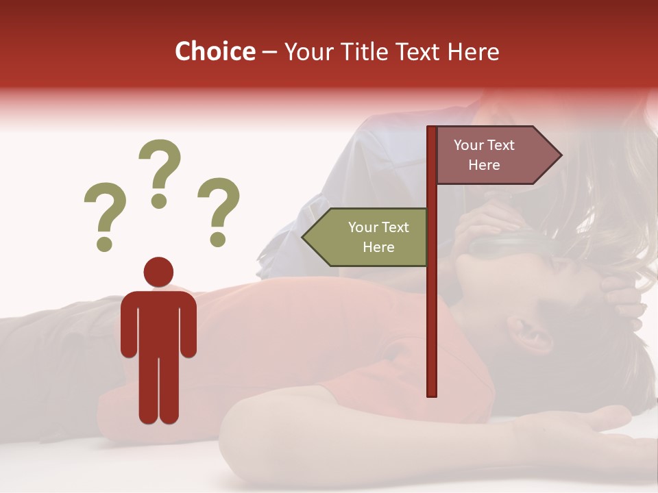 Female Nurse Using A Resuscitation Mask On A Young Unconscious Boy. Focus To Boy. PowerPoint Template