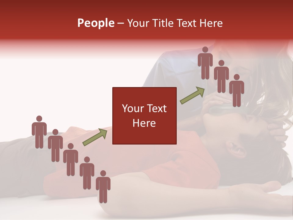 Female Nurse Using A Resuscitation Mask On A Young Unconscious Boy. Focus To Boy. PowerPoint Template