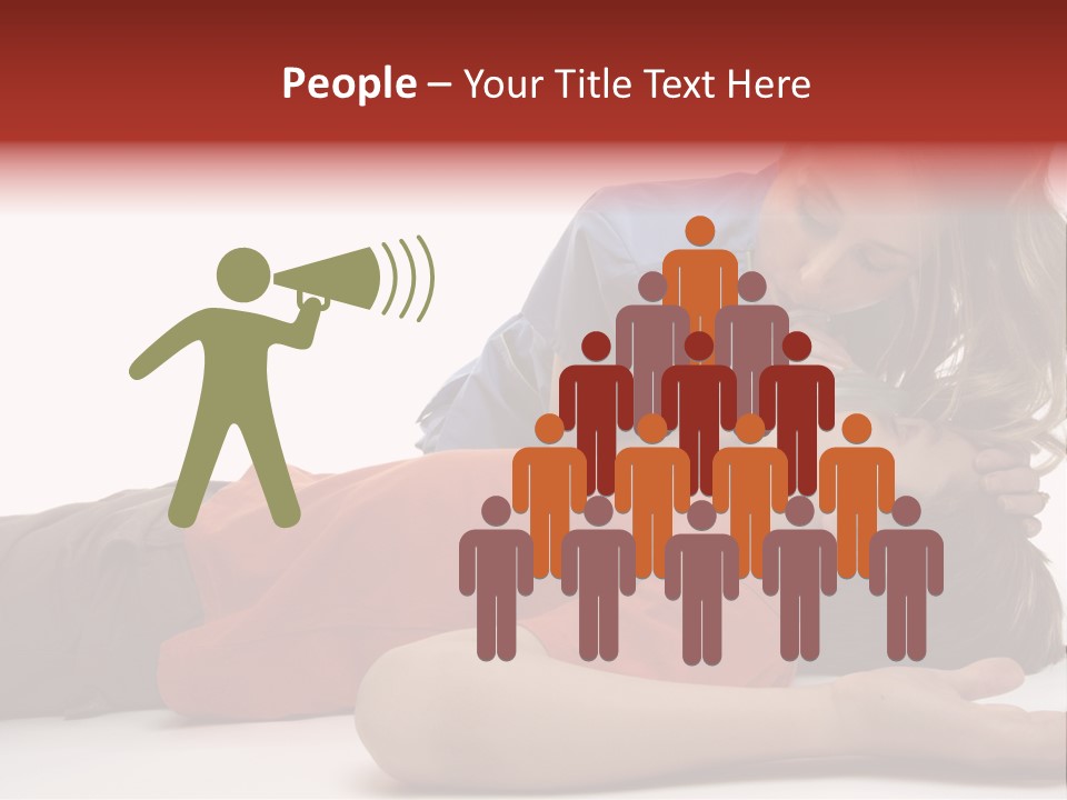 Female Nurse Using A Resuscitation Mask On A Young Unconscious Boy. Focus To Boy. PowerPoint Template