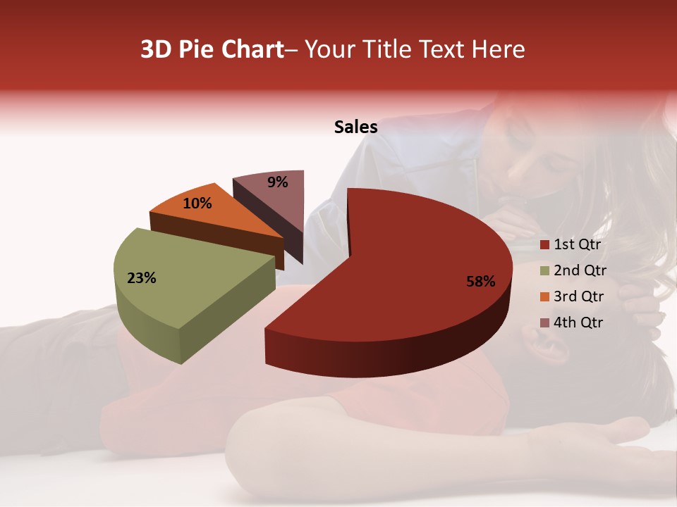 Female Nurse Using A Resuscitation Mask On A Young Unconscious Boy. Focus To Boy. PowerPoint Template