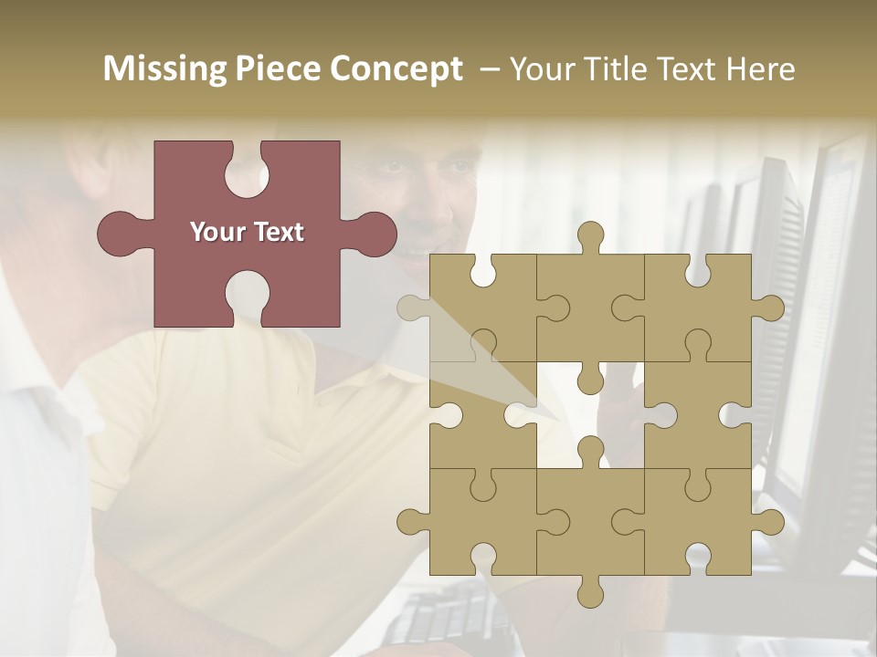 Adult Students Working On Computers Together PowerPoint Template
