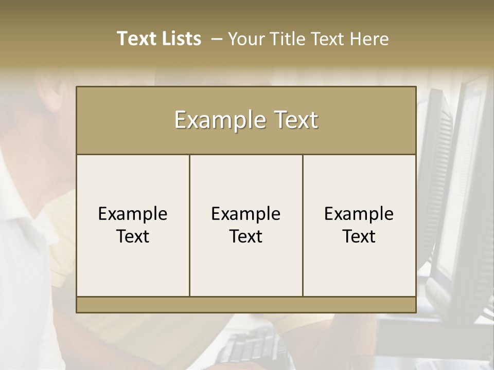 Adult Students Working On Computers Together PowerPoint Template