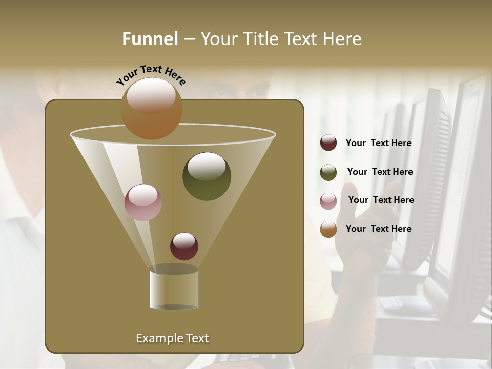Adult Students Working On Computers Together PowerPoint Template