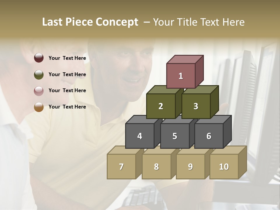 Adult Students Working On Computers Together PowerPoint Template