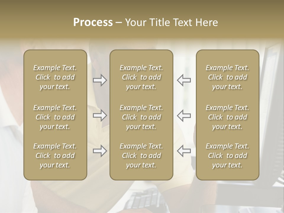 Adult Students Working On Computers Together PowerPoint Template