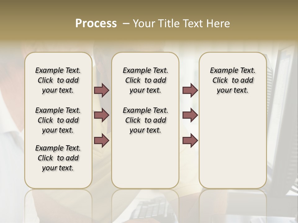 Adult Students Working On Computers Together PowerPoint Template