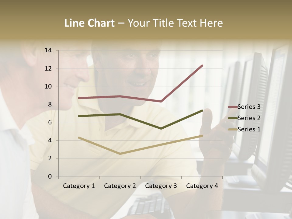 Adult Students Working On Computers Together PowerPoint Template