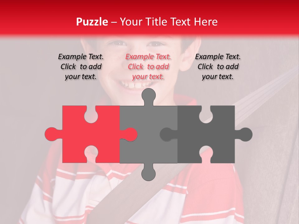 Boy With Seatbelt On Riding In Car PowerPoint Template