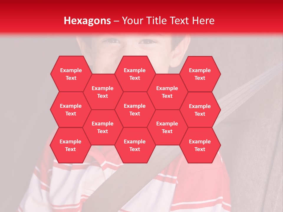 Boy With Seatbelt On Riding In Car PowerPoint Template