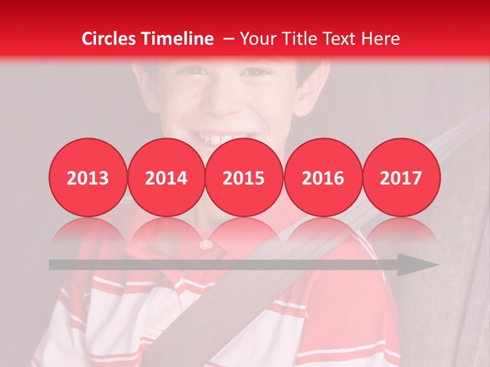 Boy With Seatbelt On Riding In Car PowerPoint Template