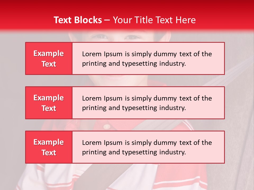 Boy With Seatbelt On Riding In Car PowerPoint Template