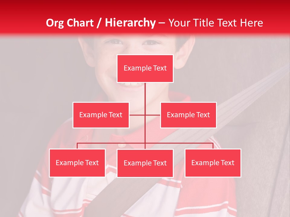 Boy With Seatbelt On Riding In Car PowerPoint Template