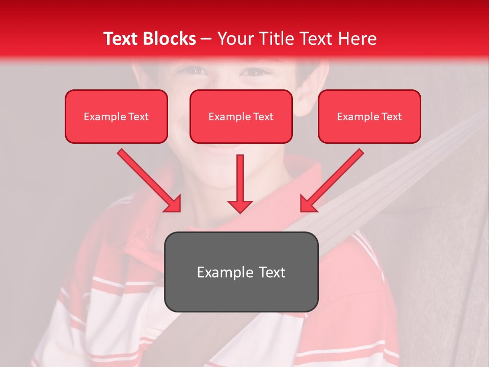 Boy With Seatbelt On Riding In Car PowerPoint Template