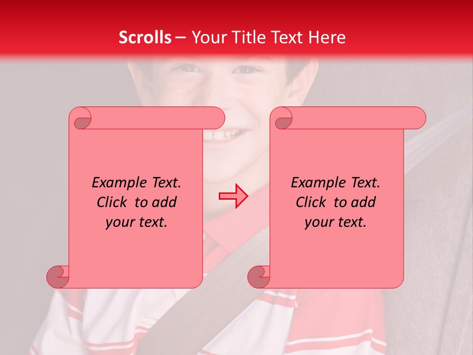 Boy With Seatbelt On Riding In Car PowerPoint Template