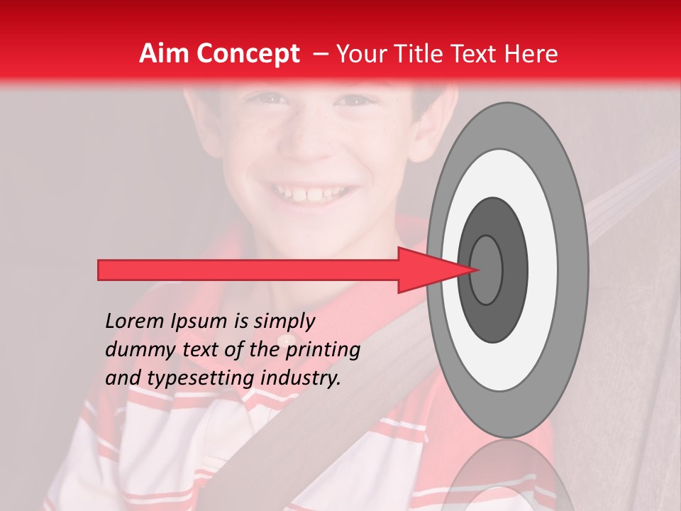 Boy With Seatbelt On Riding In Car PowerPoint Template