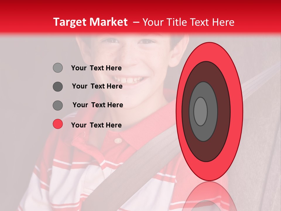 Boy With Seatbelt On Riding In Car PowerPoint Template