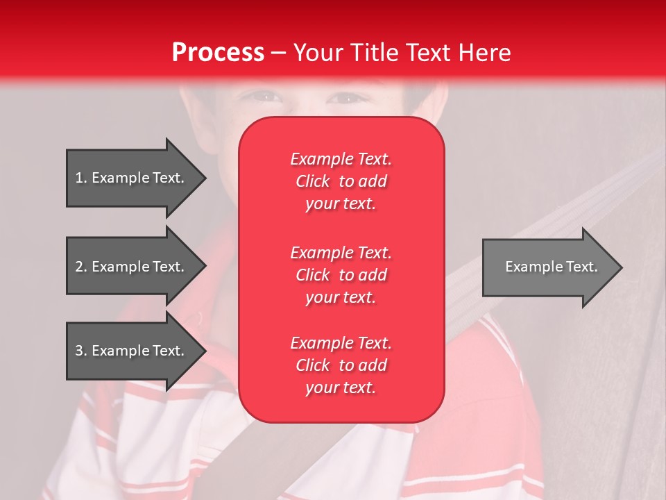Boy With Seatbelt On Riding In Car PowerPoint Template
