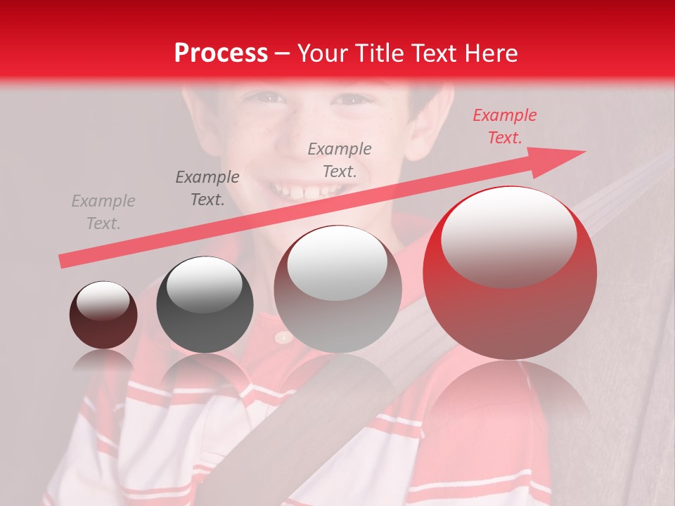 Boy With Seatbelt On Riding In Car PowerPoint Template