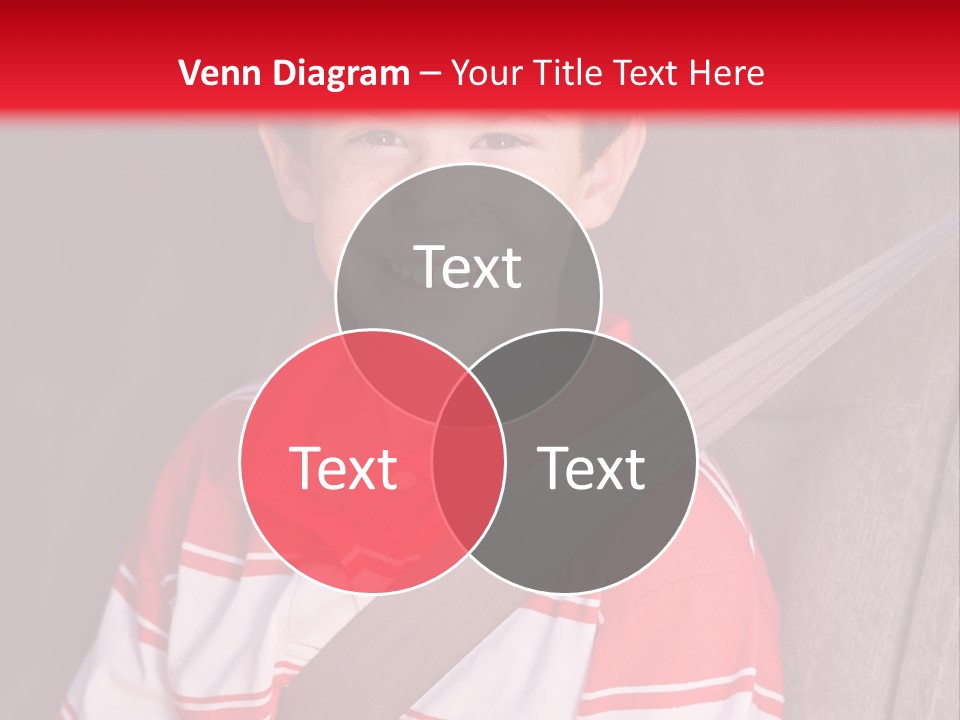 Boy With Seatbelt On Riding In Car PowerPoint Template