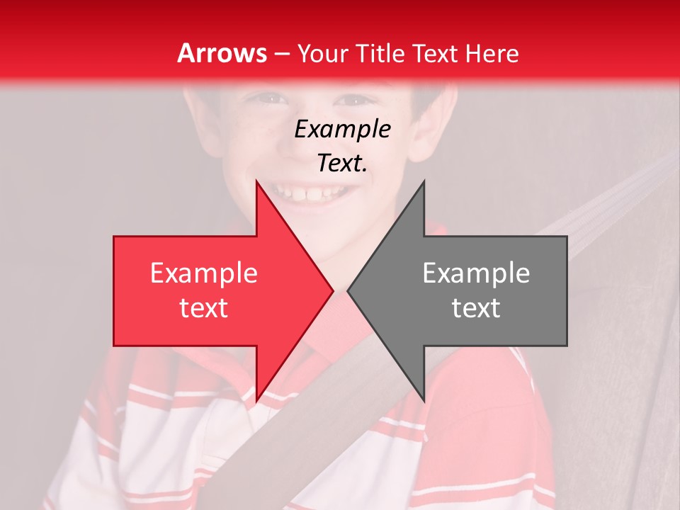 Boy With Seatbelt On Riding In Car PowerPoint Template