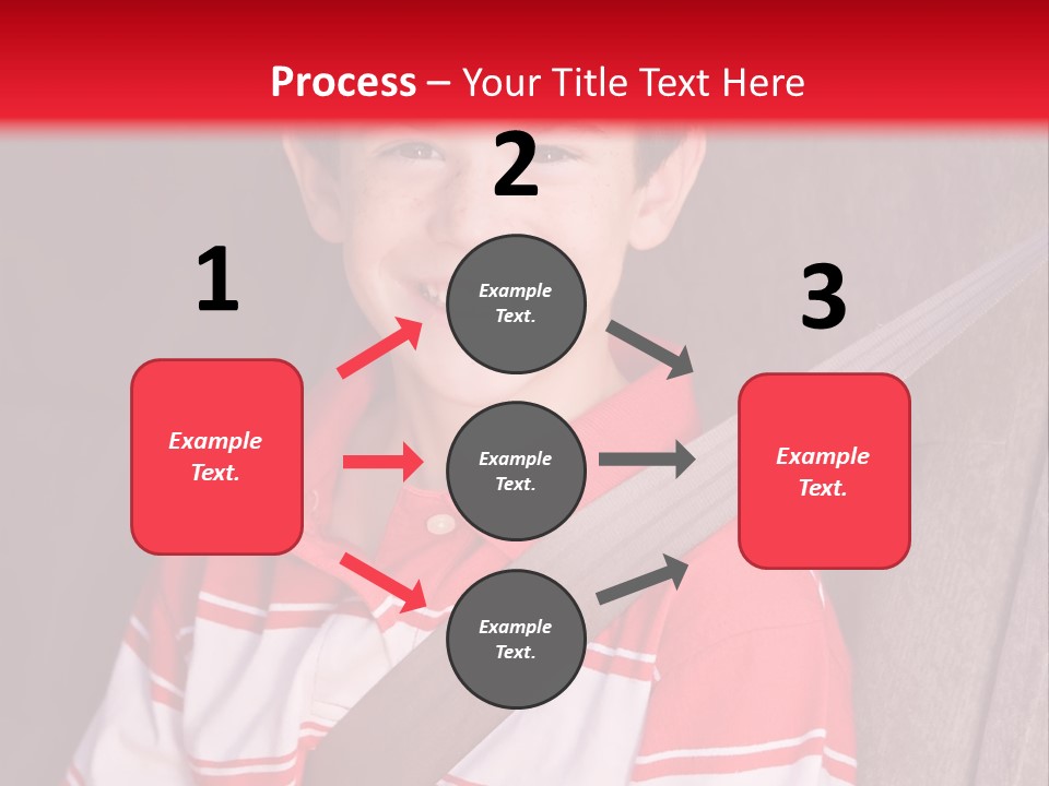 Boy With Seatbelt On Riding In Car PowerPoint Template