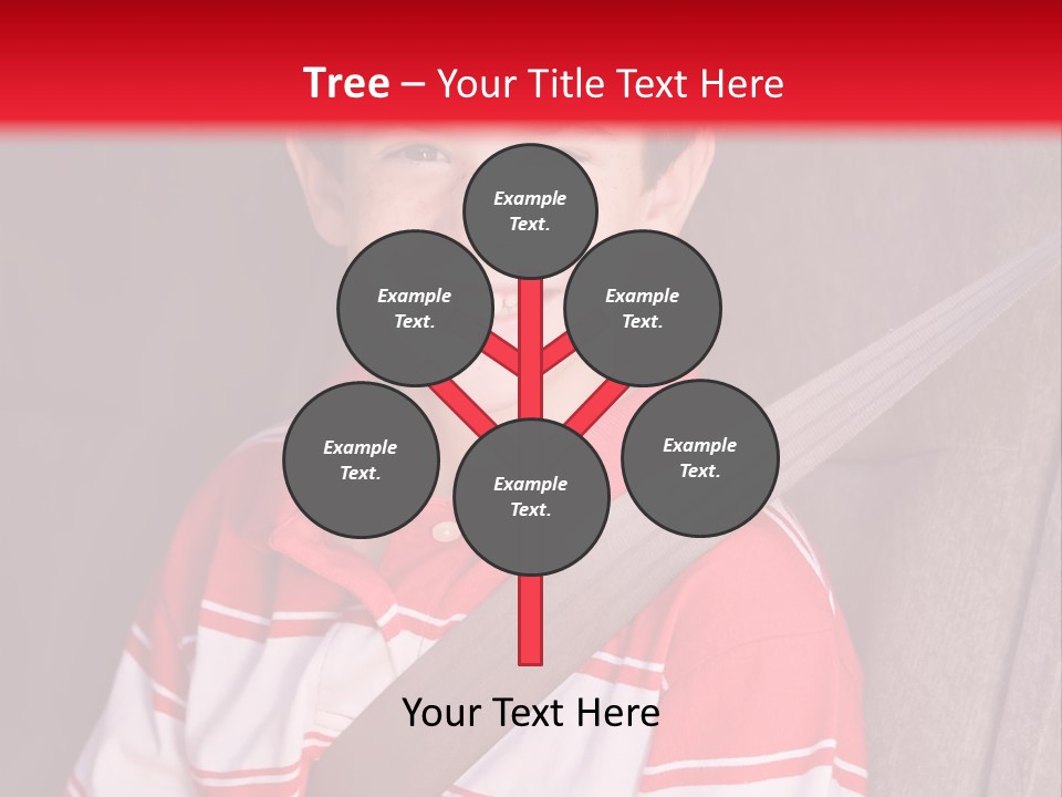 Boy With Seatbelt On Riding In Car PowerPoint Template