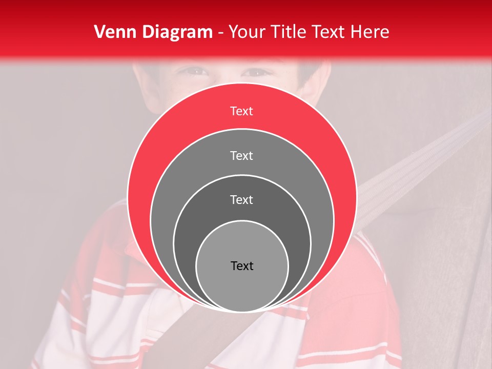 Boy With Seatbelt On Riding In Car PowerPoint Template