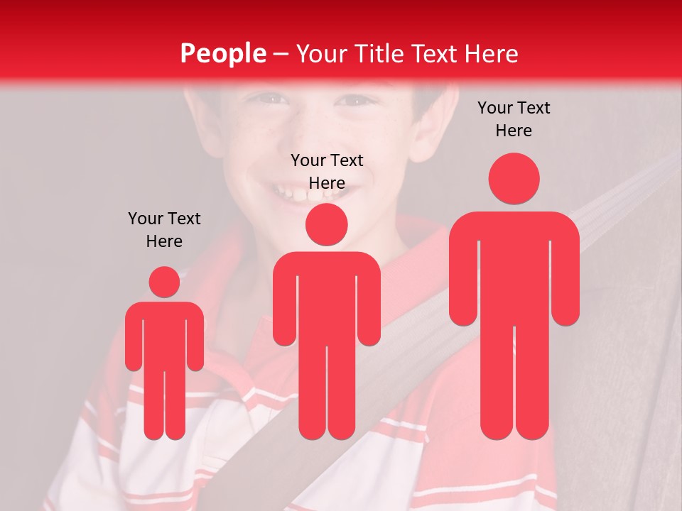 Boy With Seatbelt On Riding In Car PowerPoint Template