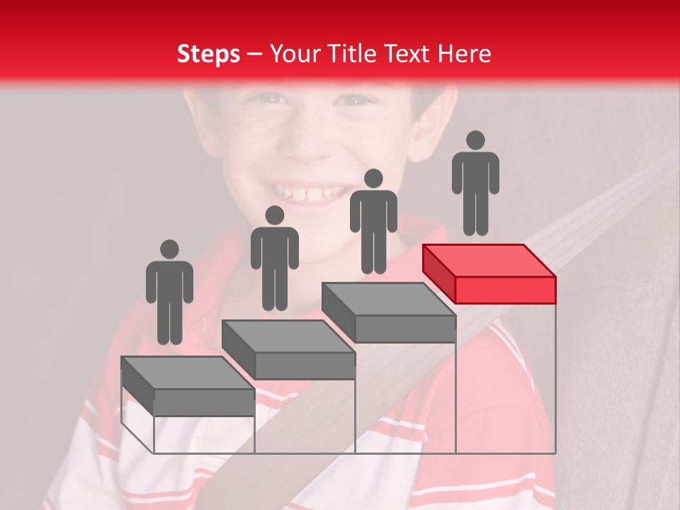 Boy With Seatbelt On Riding In Car PowerPoint Template