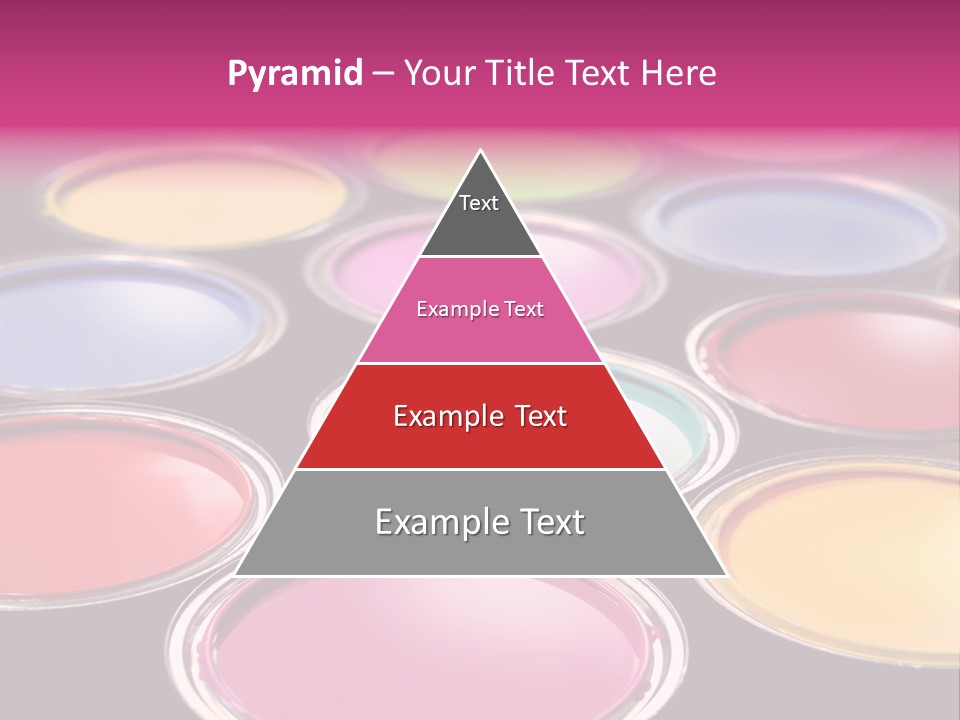 Opened Paint Buckets With Various Colors PowerPoint Template