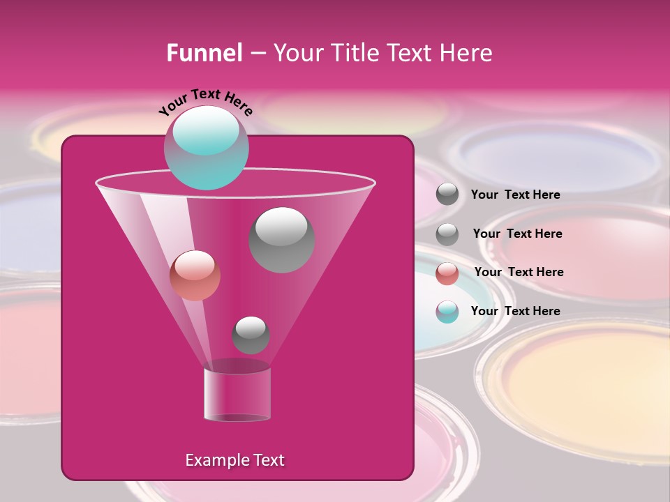 Opened Paint Buckets With Various Colors PowerPoint Template