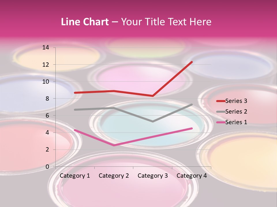 Opened Paint Buckets With Various Colors PowerPoint Template
