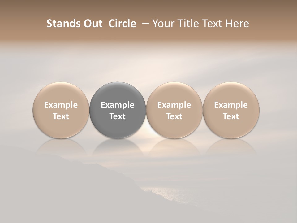 A Fogbow Instead Of A Rainbow Around The Sun PowerPoint Template