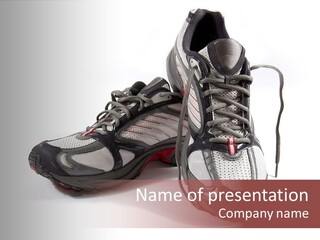 A Pair Of Brand New Running Shoes PowerPoint Template
