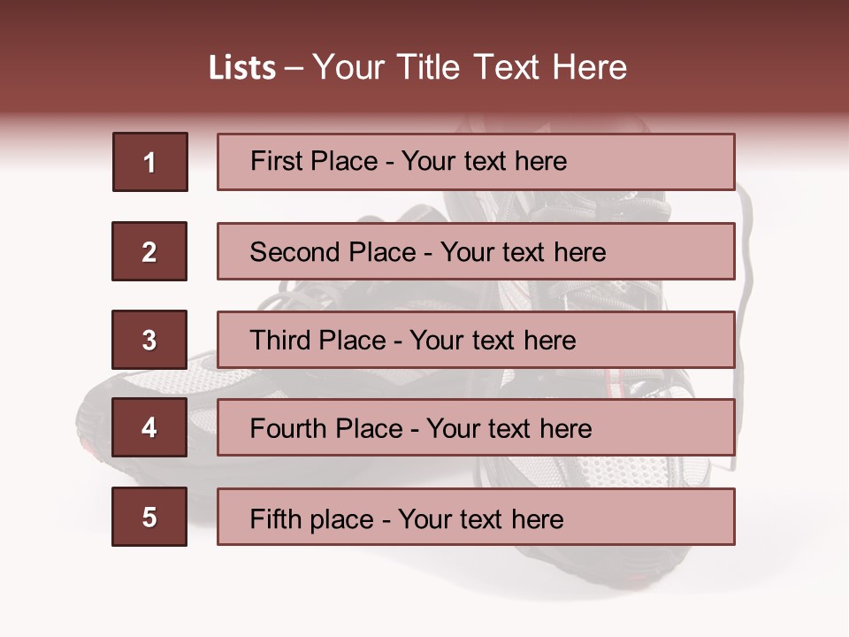 A Pair Of Brand New Running Shoes PowerPoint Template