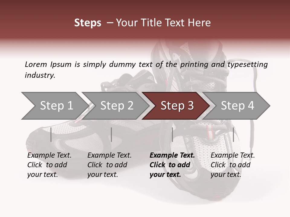 A Pair Of Brand New Running Shoes PowerPoint Template