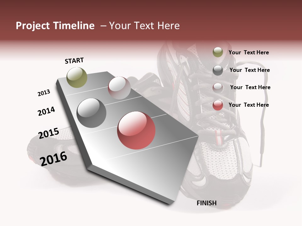 A Pair Of Brand New Running Shoes PowerPoint Template