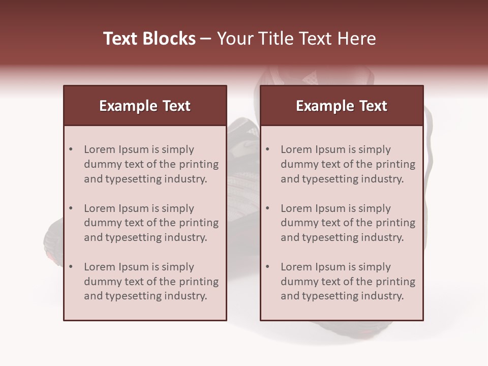 A Pair Of Brand New Running Shoes PowerPoint Template