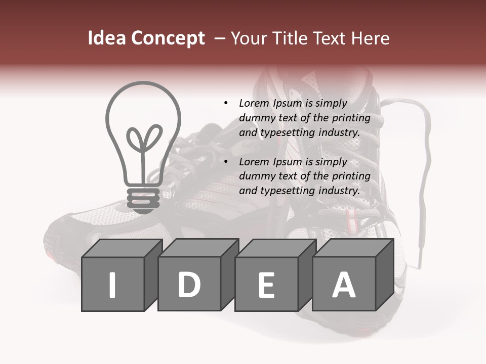 A Pair Of Brand New Running Shoes PowerPoint Template